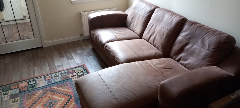Leather Corner Sofa - Right Hand Facing
