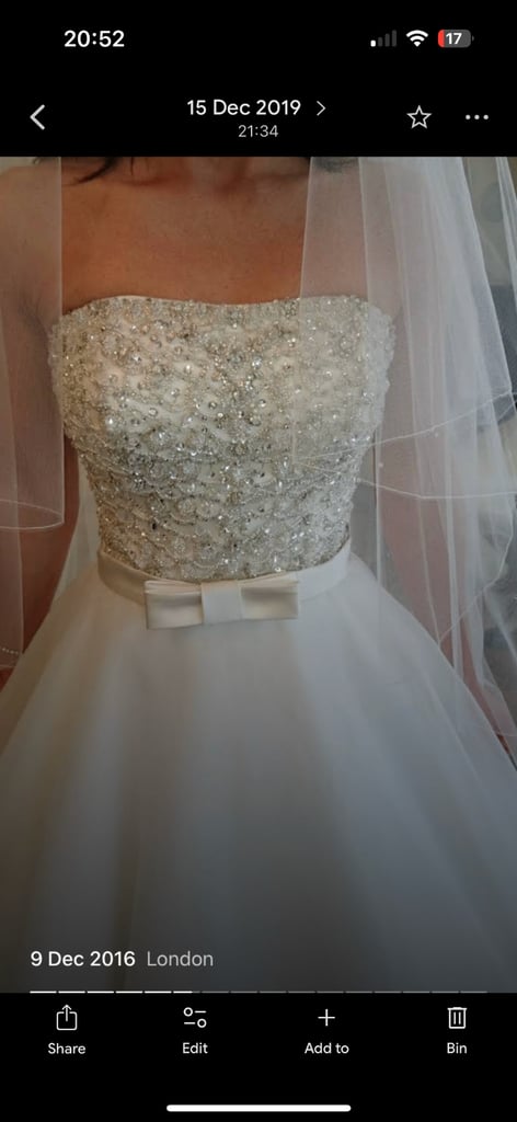 Full length diamanté Bridal Veil 