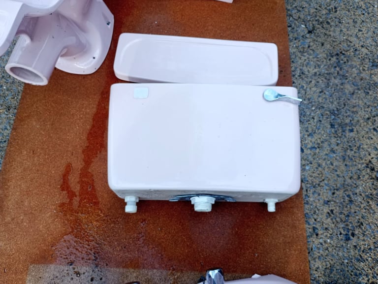 image for Shires toilet cistern basin and pedestal.
