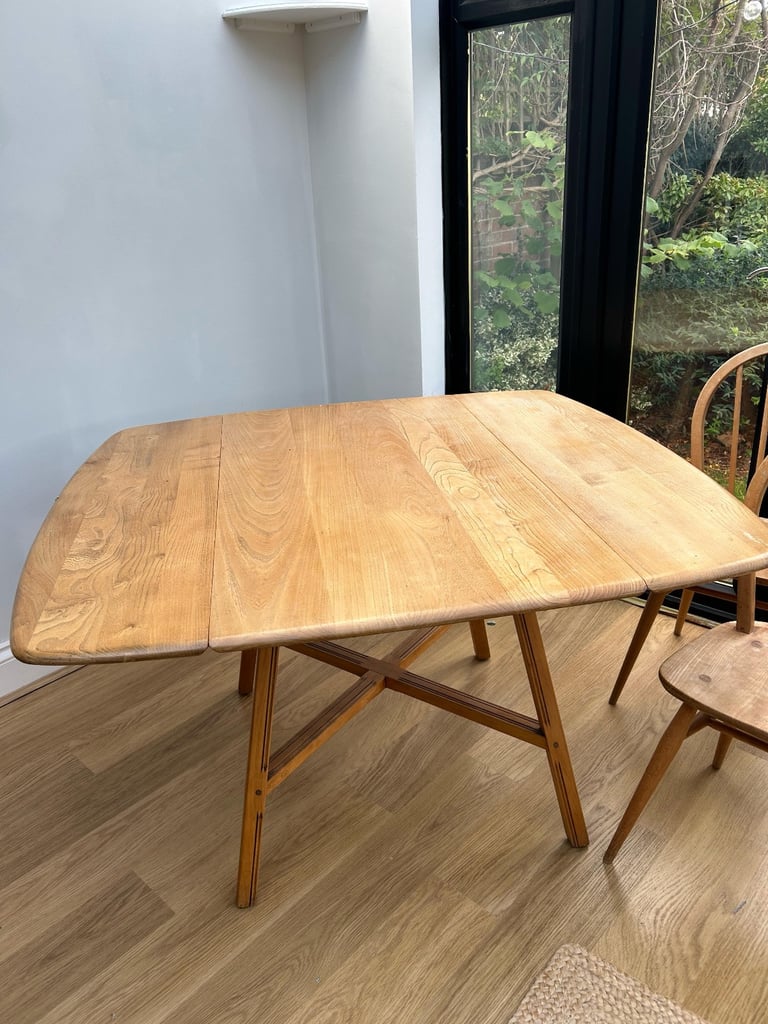 Ercol 1960s mid century drop leaf table