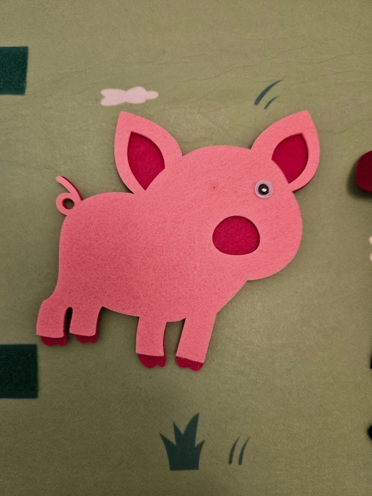 Stick on farm characters 