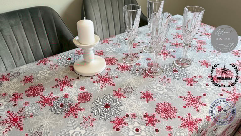 image for Eujenia’s Home Waterproof Christmas Tablecloth 180x200 cm HandMade