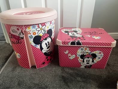 image for Minnie Mouse Storage tubs x2