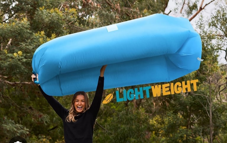 Air Puff: The Breeze Filled Lounger Portable Inflatable Sofa