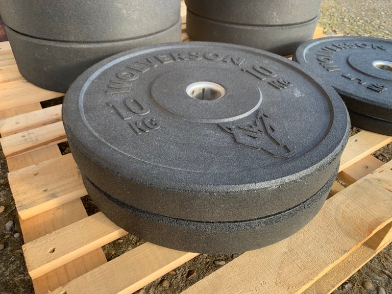 100kg Wolverson Olympic Bumper Plate Set (#1073) 