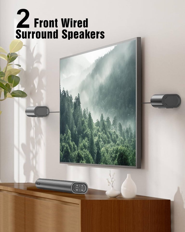 Hiwill A41 300W 4.1ch Dolby Atmos Soundbar + 2 Front Surround + Subwoofer (Brand New)