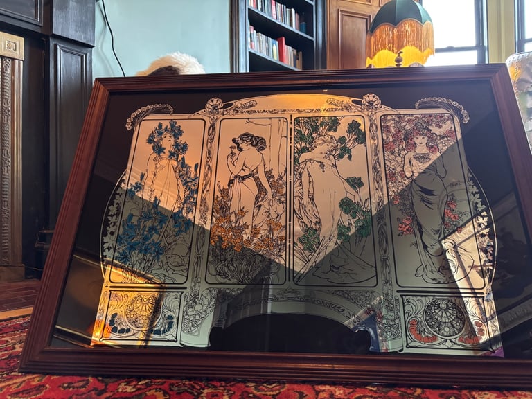 Vintage art nouveau mirror