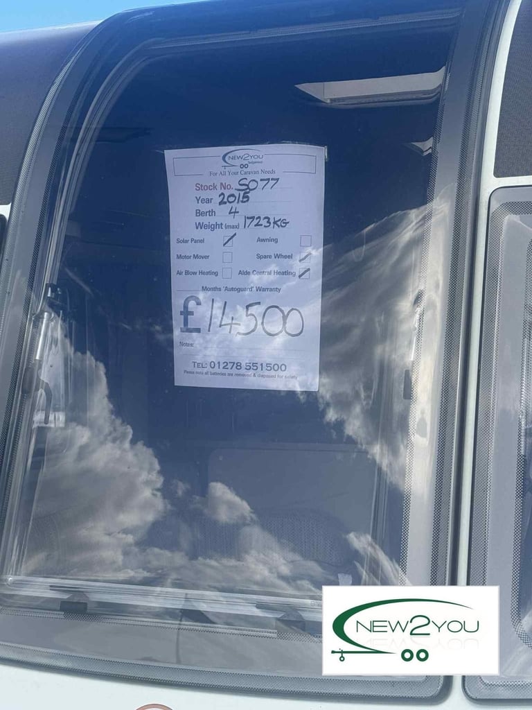 2015 Bailey Unicorn Barcelona 4 Berth FIXED BED Caravan - Stock number S077