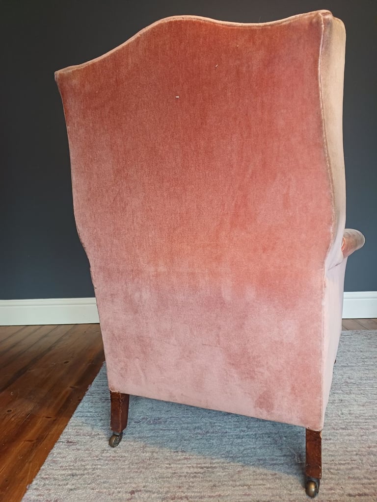 2 x Antique Wingback Armchairs