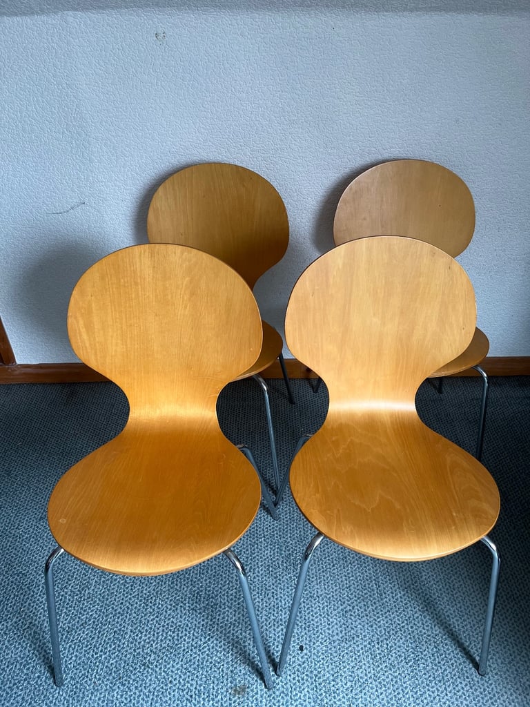 image for Arne Jacobson style dining chairs