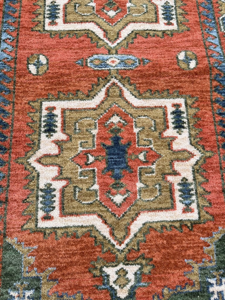 Kazak style Belgian wool rug 