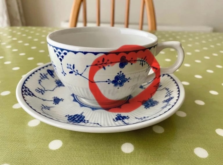 Masons ‘Blue Denmark’ Blue & White Floral China Tea or Coffee Cup & Saucer Set VGC