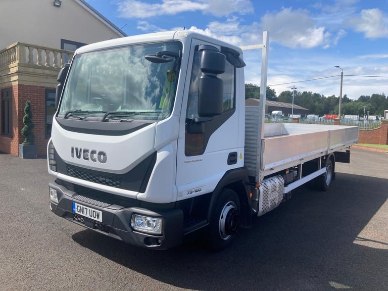 2017 IVECO EUROCARGO 75-160 euro 6 21ft ALLOY DROP SIDE TRUCK 