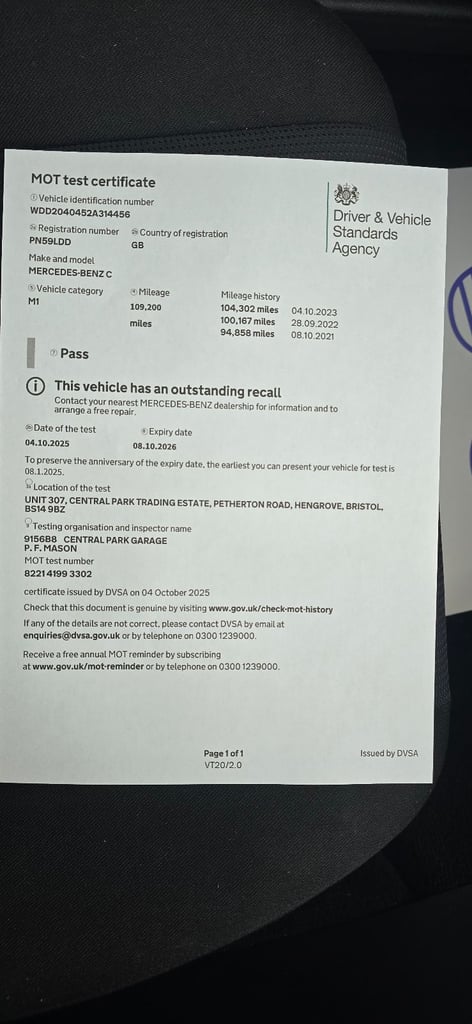 Mercedes-Benz, C CLASS, Saloon, 2009, Manual, 1597 (cc), 4 doors