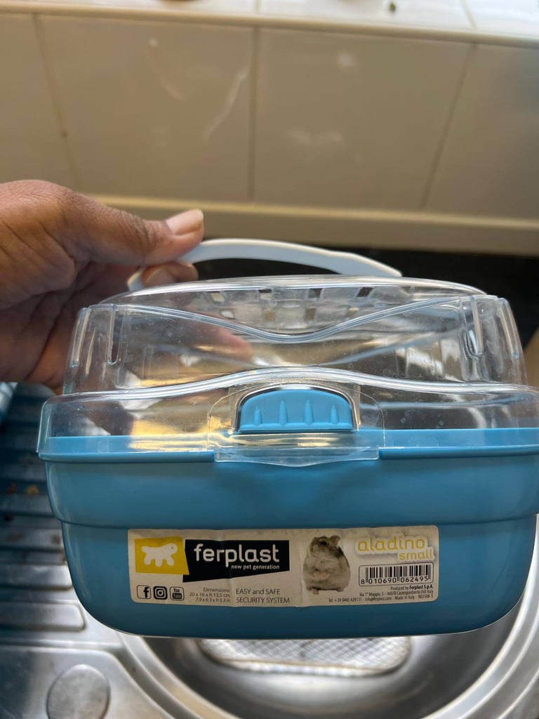 Small animal exercise ball and small animal portable carrier.