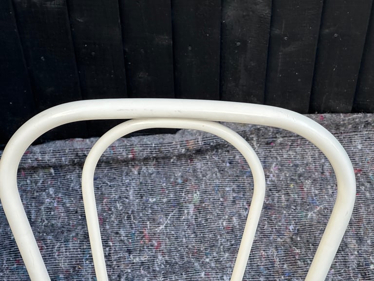 Metal Bistro Style Chair With Lattice Style Seat