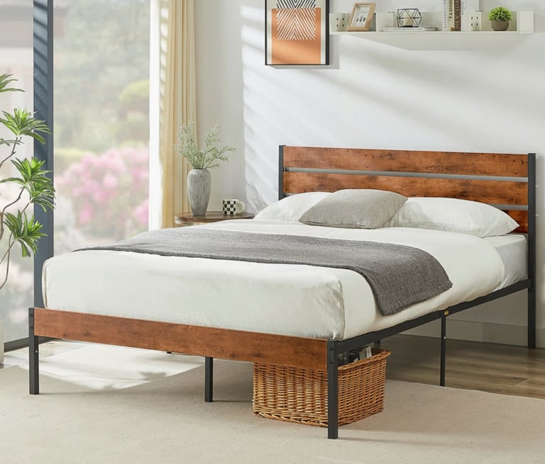 URGENT SELL Wooden/metal bed frame by Williston Forge