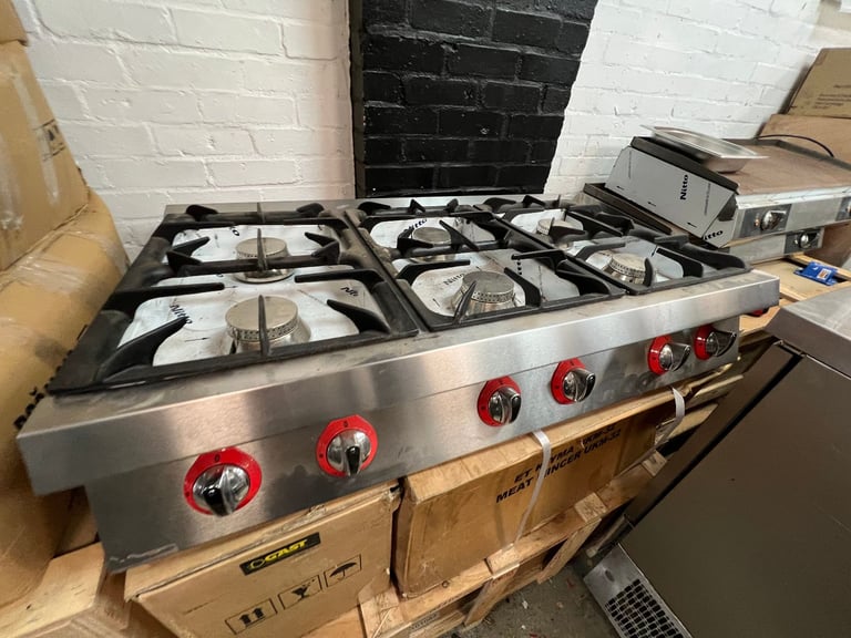 image for QUALITY HIGH POWER 6 BURNER GAS COOKER CATERING COMMERCIAL SHOP RESTAURANT BBQ SHOP