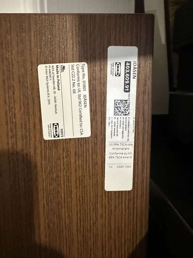 IKEA IDÅSEN Desk, brown/beige, 160x80 cm