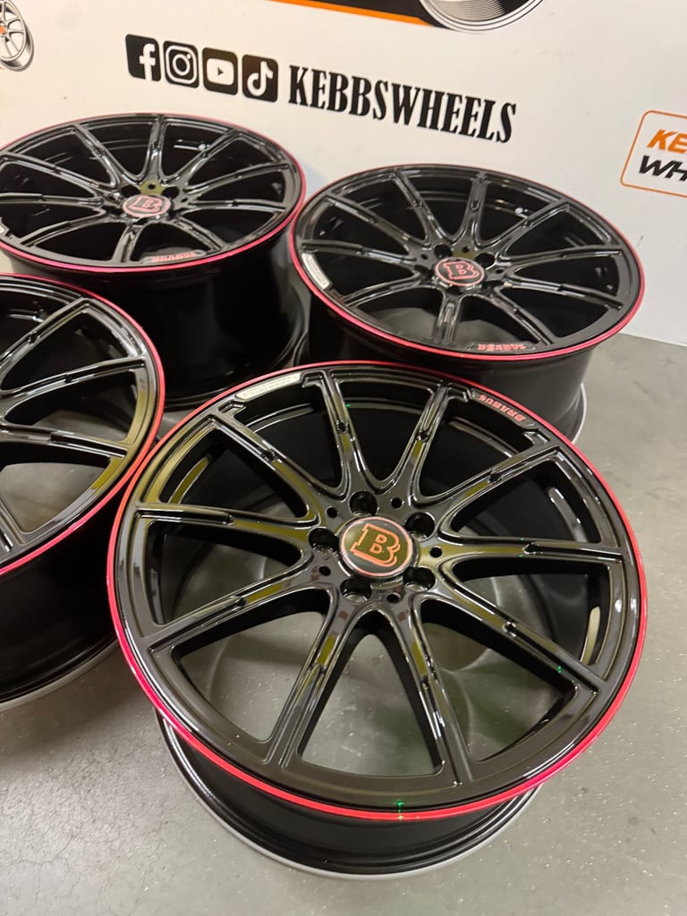 19" MERCEDES BRABUS REPLACEMENT ALLOY WHEELS C CLASS E CLASS S CLASS 