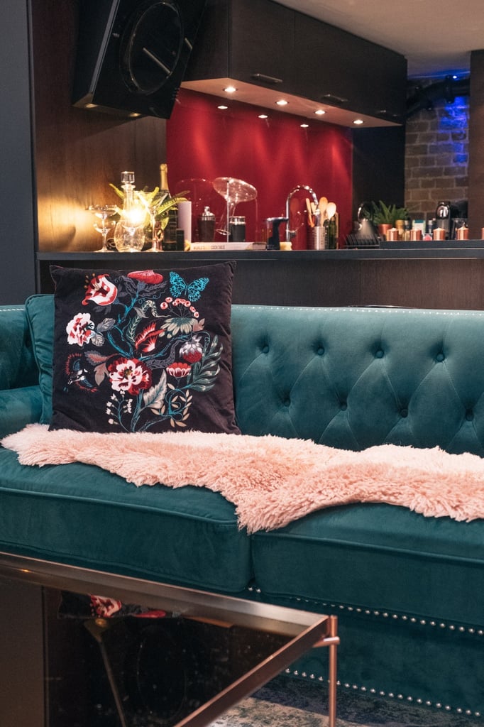 image for Green Velvet 3 seater sofa