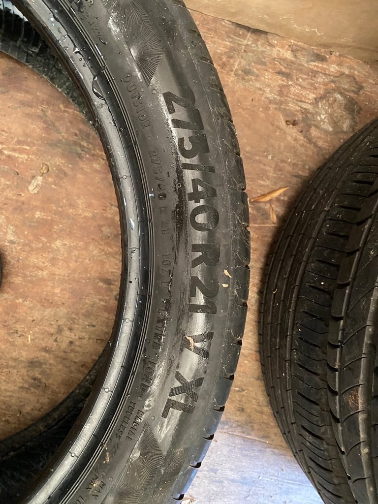 275 40 21 v xl SILENT tyre vgc continental 