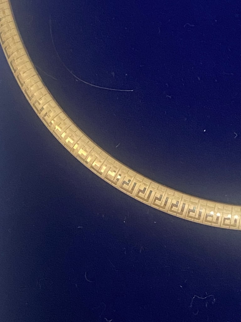 9ct gold Necklace and matching Bracelet 43.6g boxed 
