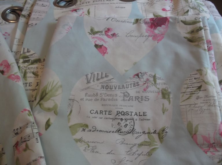 Dunelm Very Pretty Lined Curtains and 2 Matching Single Duvet Covers and Pillowcases