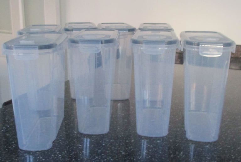 image for 8 NEW KITCHEN AIRTIGHT 4 LT CEREAL STORAGE CONTAINERS FOR DRIED FOODS ETC WILL SELL SEPARATELY