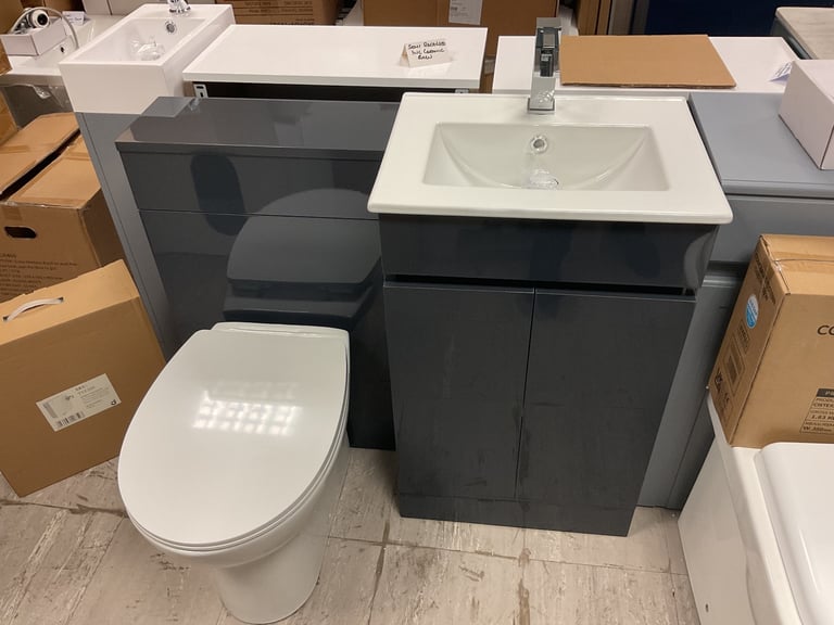 Desire bathrooms, vanity, basin, WC unit, BTW pan , seat, cistern, mixer &waste anthracite or white