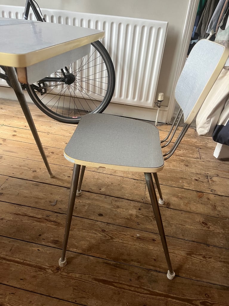 Vintage mid century Formica kitchen table and dining chairs