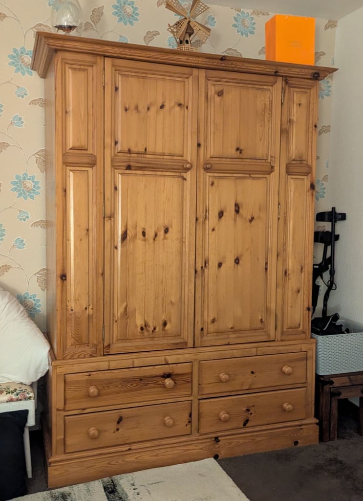 image for Large double Pine wardrobe 