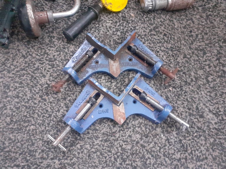 image for record angle wood clamps joiner vintage tool