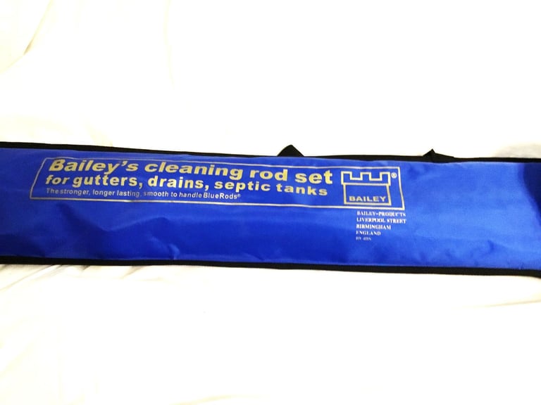 NEW Set 10 Bailey Drain Rods with Plunger Worm Screw & Scraper