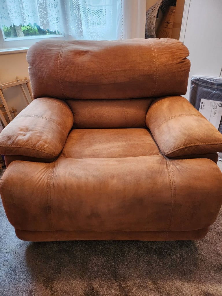 image for Harveys Soft Leather Recliner Chair