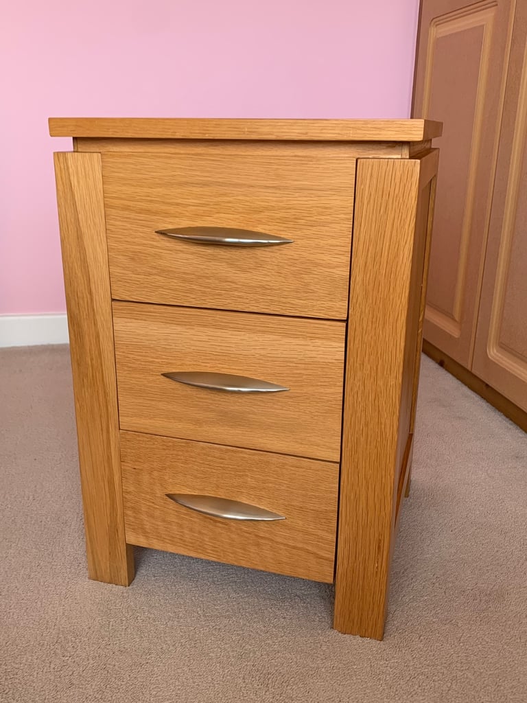 image for Solid wood bedside table 