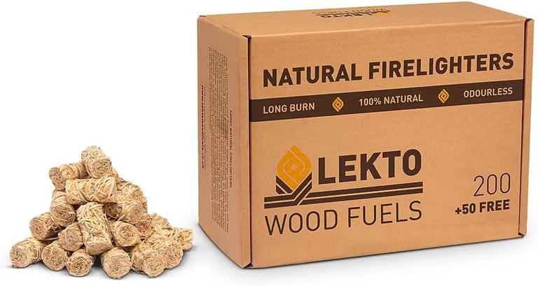 250x Lekto Natural Firelighters wood burner multi stove bbq pizza oven fire  pit | in Consett, County Durham | Gumtree