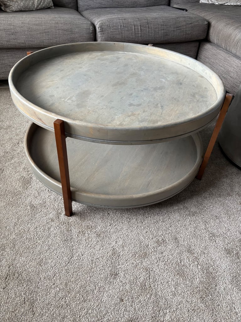 John Lewis Asha Grey Mango Wood Console & Coffee Tables