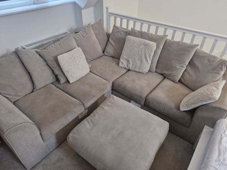 Beige sofa club sofa