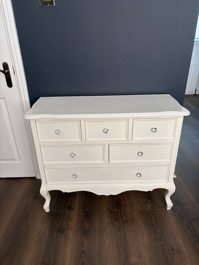 image for Chest of drawers white shabby chic style 