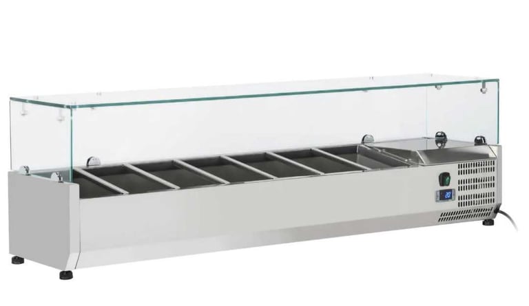Refrigerated Salad Prep Counter – 150cm – 7×GN 1/4 Pans – 330mm Depth 🥗