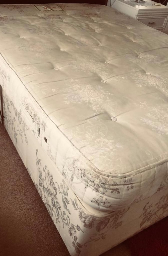 King size bed with mattress and headboard 