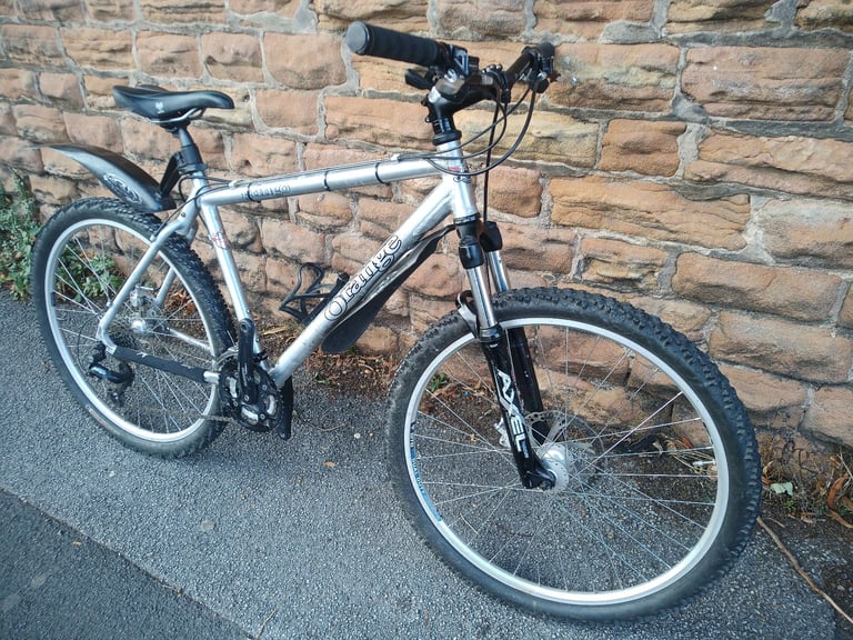 Orange Gringo Silver Aluminium Hard Tail Mountain Bike Hydraulic Brakes