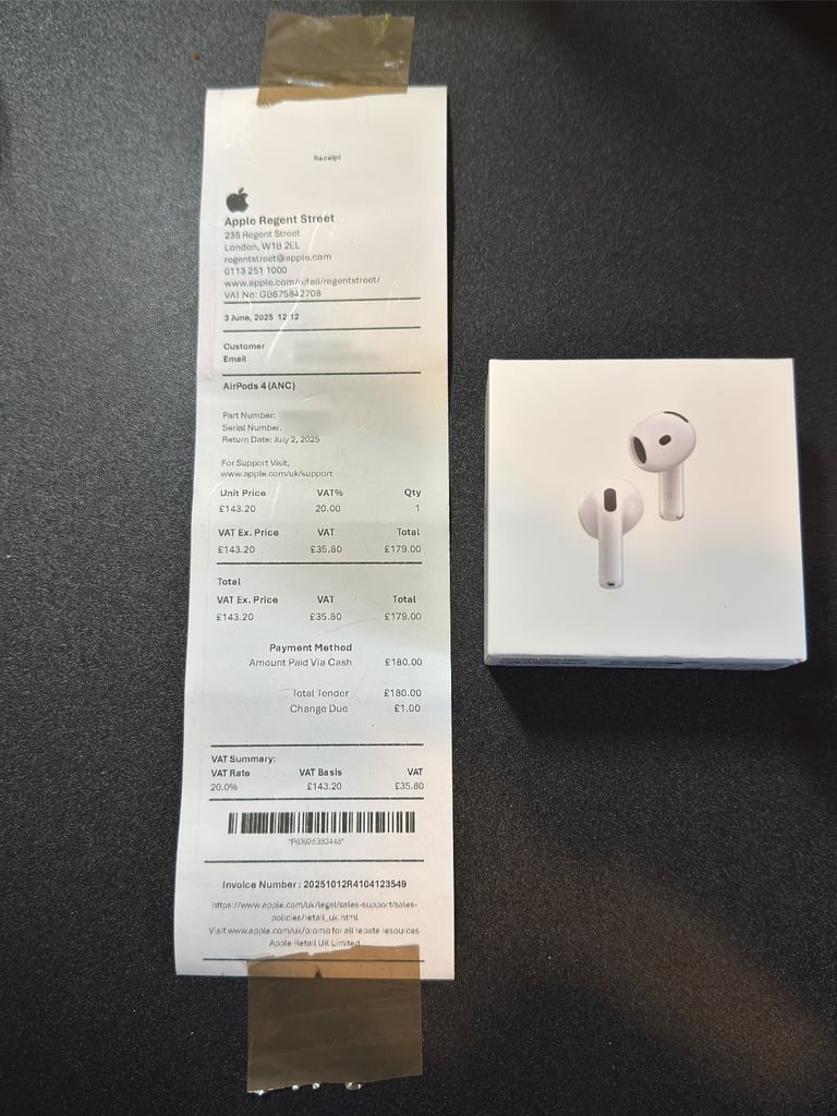 FREE DELIVERY Apple AirPods 4 with Active Noise Cancellation (ANC) – Brand New / Excellent Condition