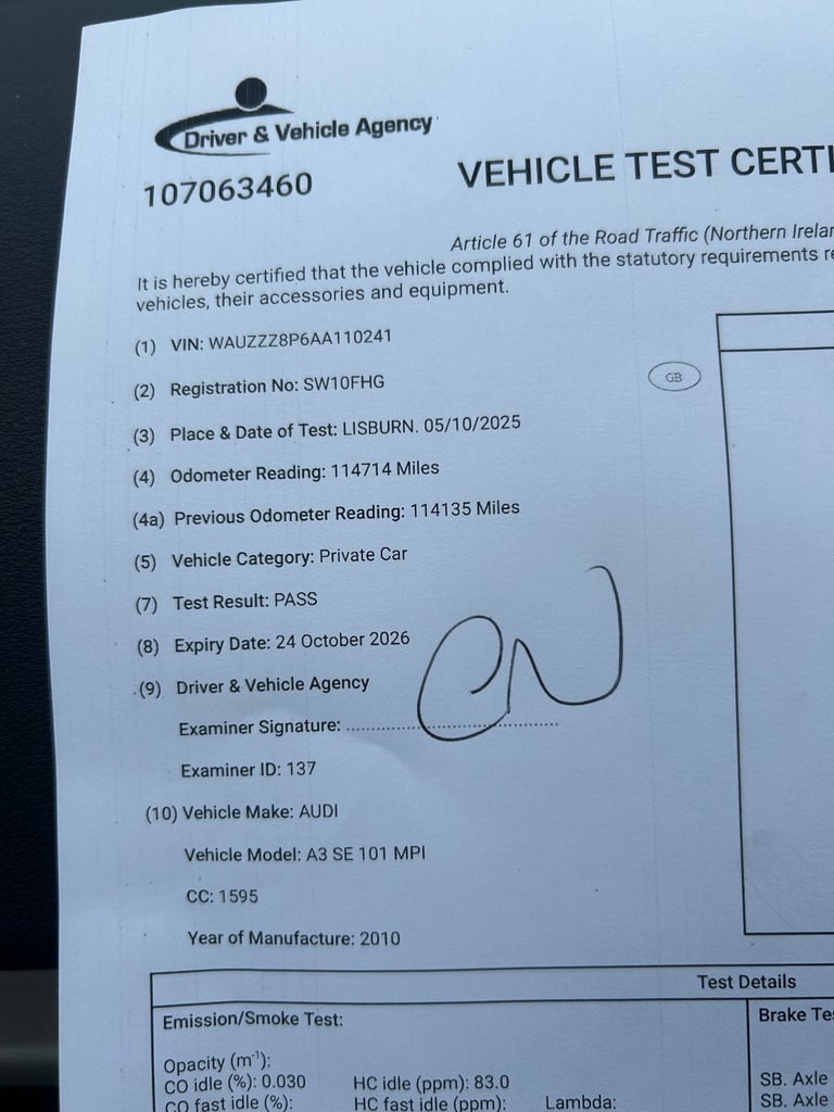 Audi, A3, Hatchback, 2010, Manual, 1595 (cc), 5 doors