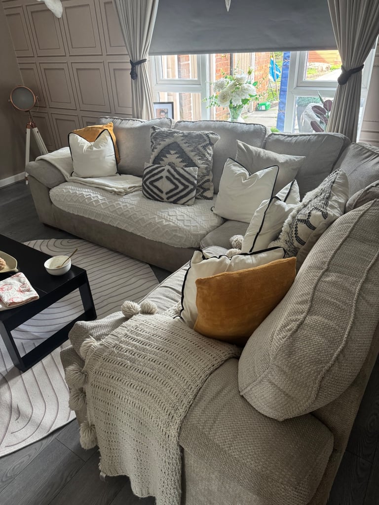 Beige corner sofa swap only for 3 seater & chair