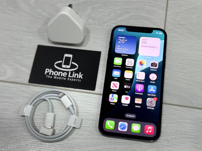 📱Black Apple iPhone 12 64GB Unlocked All Networks + Warranty 🍎 - P961