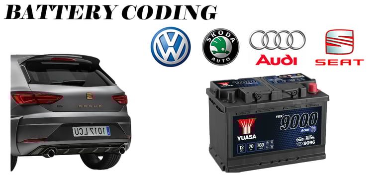 image for VW, Seat, Skoda, Audi Battery Coding Fitment 