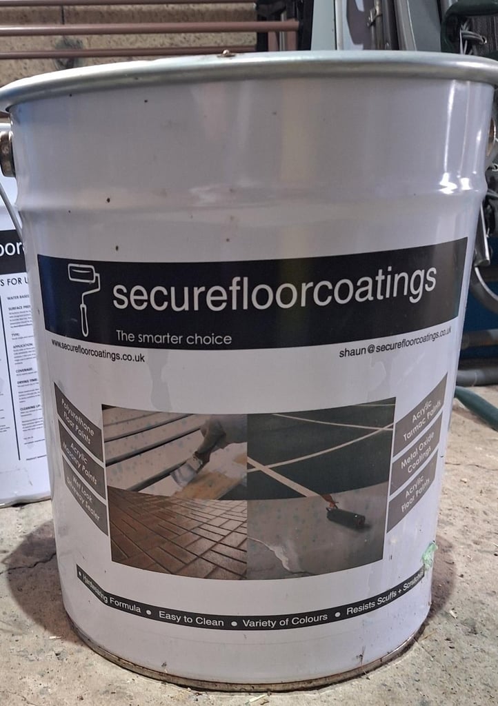 image for Two x 20L secure floor coating + concrete crack filler
