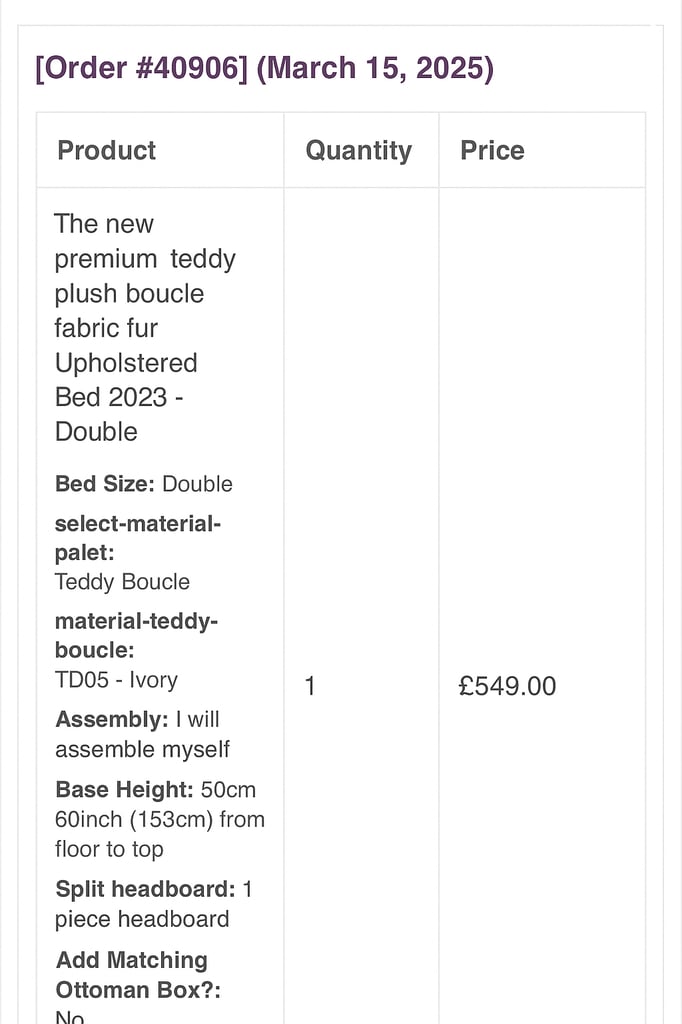 BRAND NEW PREMIUM DOUBLE BED RRP 549